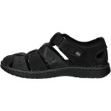 Sandalen - Effen - Glad Leer, Suède - Velcro Sluiting - Ronde Neus