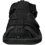 Sandalen - Effen - Glad Leer, Suède - Velcro Sluiting - Ronde Neus