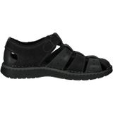 Sandalen - Effen - Glad Leer, Suède - Velcro Sluiting - Ronde Neus