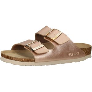 Rohde - 5623 - Dames Slippers - Roze Goud - Kurken Voetbed