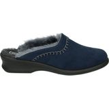 Rohde - 2510 - Dames Pantoffels - Blauw - Suède - Vachtgevoerd