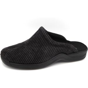 Rohde Pantoffels zwart Textiel 370434 - Maat 46