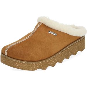 Rohde - Foggia-D - Pantoffel - Cognac - Suède - Gevoerd met Fake-Fur