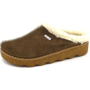 Rohde Dames, vrouwen, pantoffels, warm gevoerd, verbandschoenen, therapieschoenen, klittenband-pantoffels, maat 39 EU / 6 UK, bruin, 39 EU