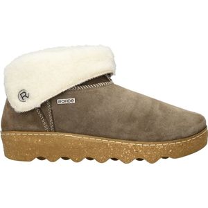 Rohde - Foggia - Pantoffel - Earth - Velourleder - Vacht Voering - Rubber Zool
