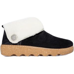 Rohde 6128 - Pantoffels - Zwart - Nubuck - Vachtgevoerd