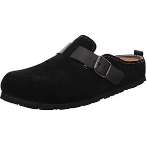 Rohde Heren pantoffels leder Napoli-H 6908, zwart, 40 EU Breed