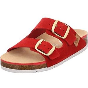 Rohde Elba klassieke sandalen voor dames, zomerschoenen, pantoffels, kurk-voetbed, 43 Cherry, 36 EU