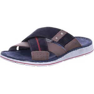 Rohde - Slipper - Navy - Nubuckleer - Leder Voetbed