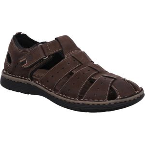 Sandalen - Effen - Leer - Velcro Sluiting - Ronde Neus