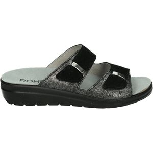 Rohde 5732 - Dames Slippers - Zwart - Nubuck - Rubber Zool