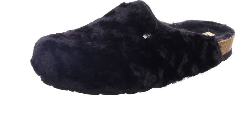 Rohde - Alba - Pantoffel - Zwart - Textiel - Scheerwol Voering