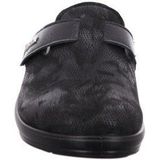 Rohde - 6165 Pantoffels - Zwart - Stretchmateriaal - Klittenbandsluiting