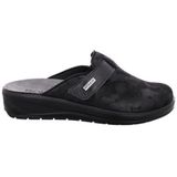 Rohde - 6165 Pantoffels - Zwart - Stretchmateriaal - Klittenbandsluiting