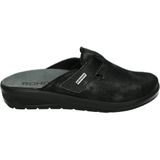 Rohde - 6165 Pantoffels - Zwart - Stretchmateriaal - Klittenbandsluiting