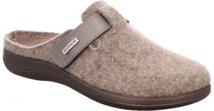 Rohde - Bari - Pantoffels - Beige mêlee - Klittenbandsluiting - Sleehak