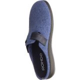 Rohde - Gezondheidsslippers - Blauw - Vilt - Platte Hak