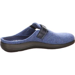 Rohde - Gezondheidsslippers - Blauw - Vilt - Platte Hak