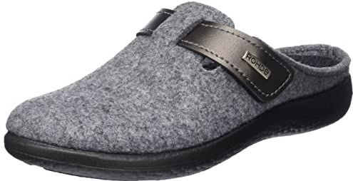 Rohde - Bari - Pantoffels - Grijs mêlee - Klittenbandsluiting - Sleehak