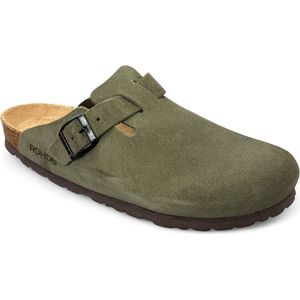 Rohde - Grado - Pantoffel - Olive - Veloursleer - Ergonomische Zool