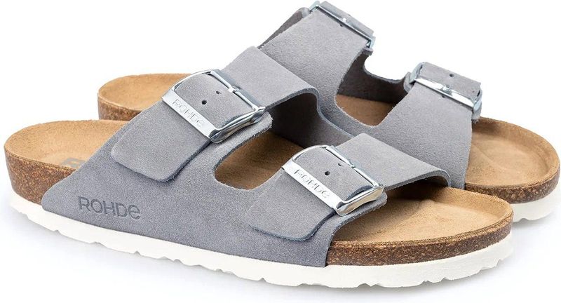 Rohde - Alba - Slipper - Basalt - 100% Veloursleer - 100% Rubber