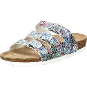 Rohde Alba klassieke damessandalen, zomerschoenen, pantoffels, kurk-voetbed, Jeans 55, 39 EU