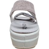 Rohde 5739 83 Dames Sandalen - Beige Zilver - Uitneembare Binnenzool - Klittenband Sluitingen