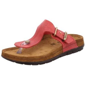 Rohde Dames Dianette teenslippers sandaal leer brusheffect Rodigo-D 5871, 43 Cherry, 35 EU