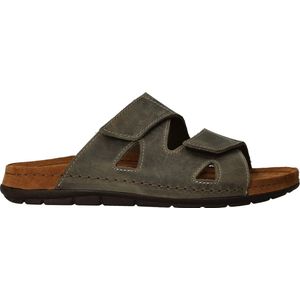 Rohde - Slippers - Groen - Leer - Klittenbandsluiting