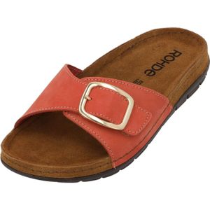 Rohde - Rodigo - Slippers - Oranje - Leren Zacht Voetbed - Gespsluiting