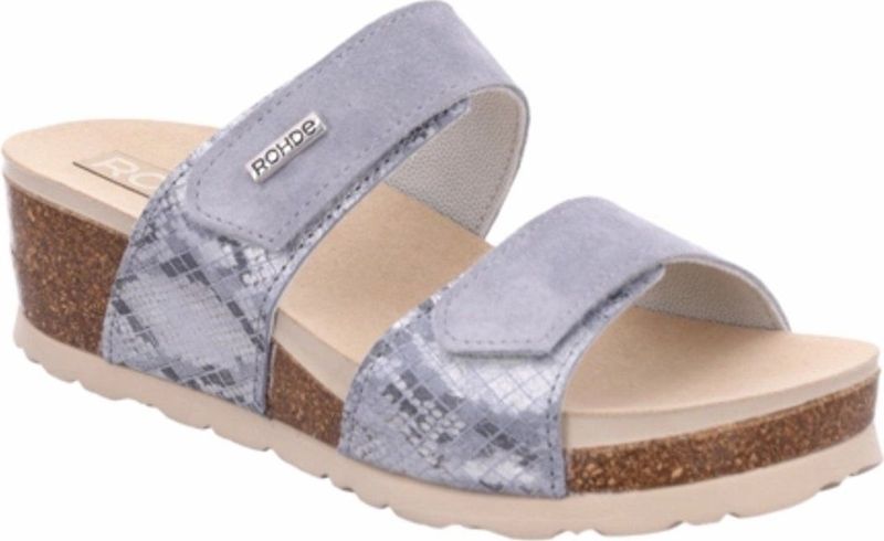 Rohde - Elba55 - Slipper - Basalt - Leer - Rubber Zool