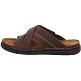 Rohde - Heren Slippers - Bruin - Leer