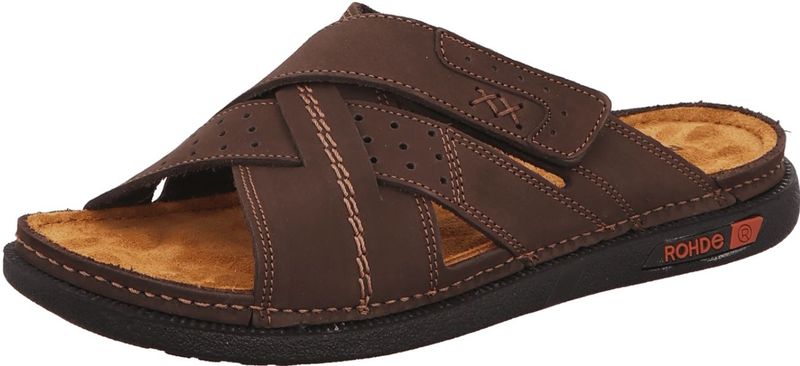 Rohde - Heren Slippers - Bruin - Leer
