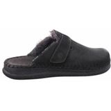 Rohde - Alassio - Pantoffel - Zwart - Nubuckleer - Verstelbare Klittenbandsluiting