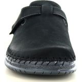 Rohde - Alassio - Pantoffel - Zwart - Nubuckleer - Verstelbare Klittenbandsluiting