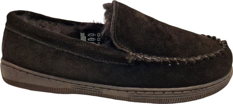 Rohde - 7160 - Pantoffels - Zwart - Nubuck - Rubber Zool