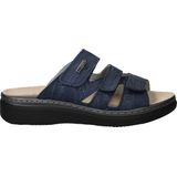 Rohde - Slippers - Blauw - Leer - Klittenbandsluitingen