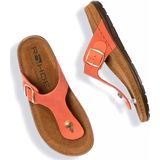 Rohde - Dames Slippers - Blauw - Veloursleer - Wijdte G - Rubber Zool