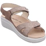 Zomerschoen - Kaki - Textiel - Klittenbandsluiting