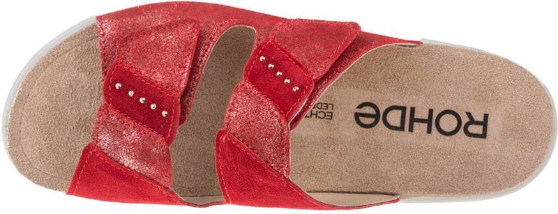 Rohde Foggia-D - dames slipper - rood - maat 37 (EU) 4 (UK)