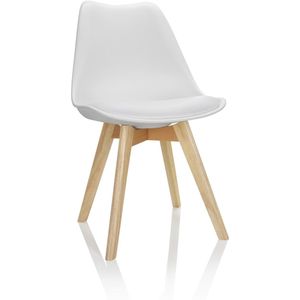 SCANDI - Shell-stoel - Wit - 4 Stuks - Scandinavisch Design