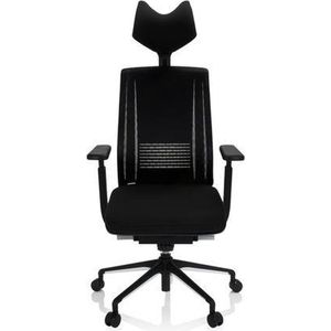 hjh OFFICE 714605 Professionele bureaustoel, ergonomisch Move MA stof/net, draaistoel voor dynamisch en gezond zitten, zwart