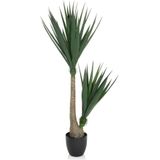 Kunstpflanze Kunstpflanze YUCCA Kunststoff Yucca, hjh OFFICE, Höhe 135.0 cm, Künstliche Pflanze Kunstpalme Palmlilie im Kunststoff-Topf Kunstbaum