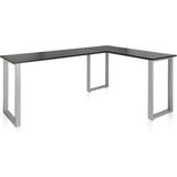 WORKSPACE BASIC I | 165x120 - Hoekbureau Grafiet / Zilver