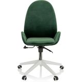 hjh OFFICE 729430 Bureaustoel AVEA Fabric Green In hoogte verstelbare draaistoel met hoge ergonomische rugleuning