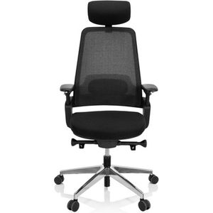 hjh OFFICE Profi Bürostuhl BRACIO Stoff/Netzstoff mit Armlehnen (höhenverstellbar)
