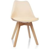 hjh OFFICE Shell-stoel SCANDI Kunststof Beige