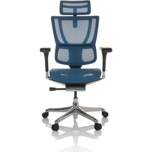 hjh OFFICE Luxe directiestoel ERGOHUMAN SLIM I Netstof Blauw