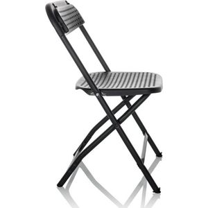 TUDELA XXL PRO | Belastbaar tot 250 kg - Oudoor stoel Zwart