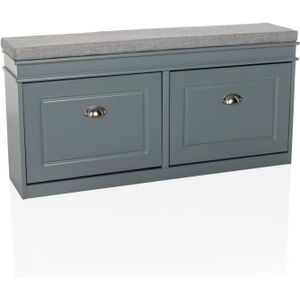 ESTHA I - Grijs - Schoenenkast - Vintage Landhuisstijl - Voor 8 Paar Schoenen